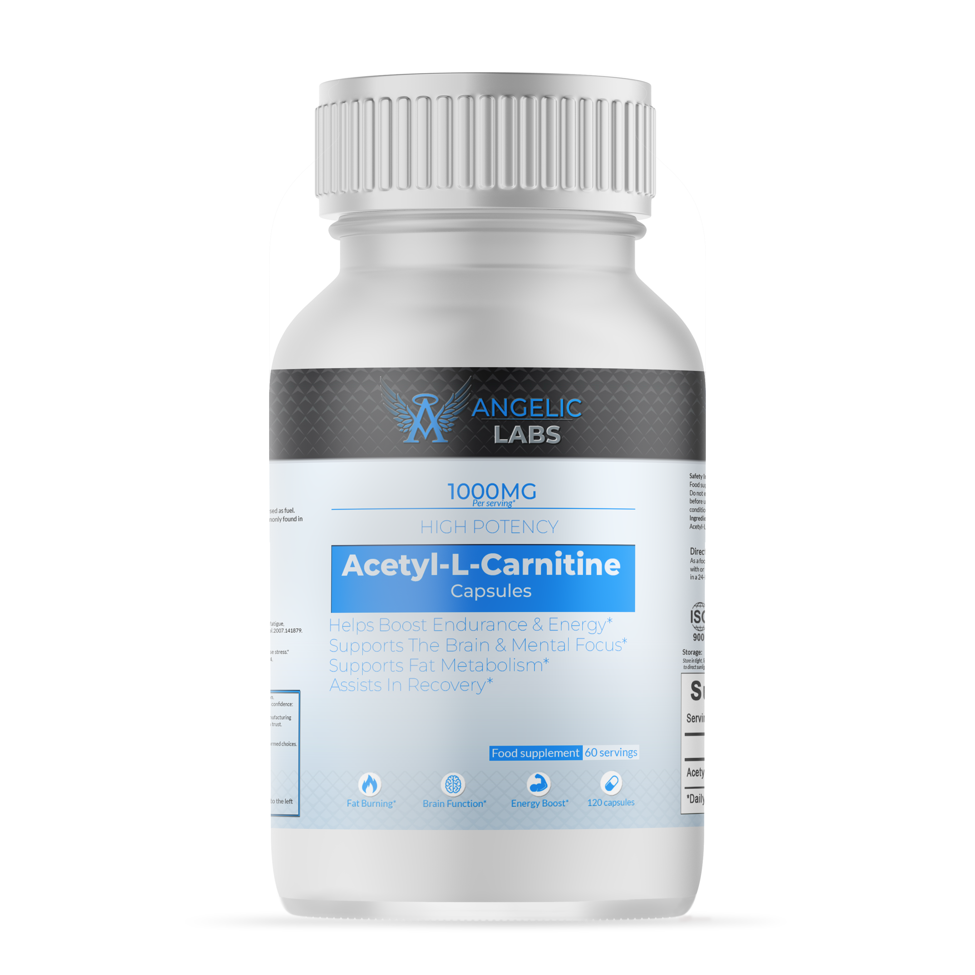 Angelic Labs Acetyl-L-Carnitine 1000mg bottle