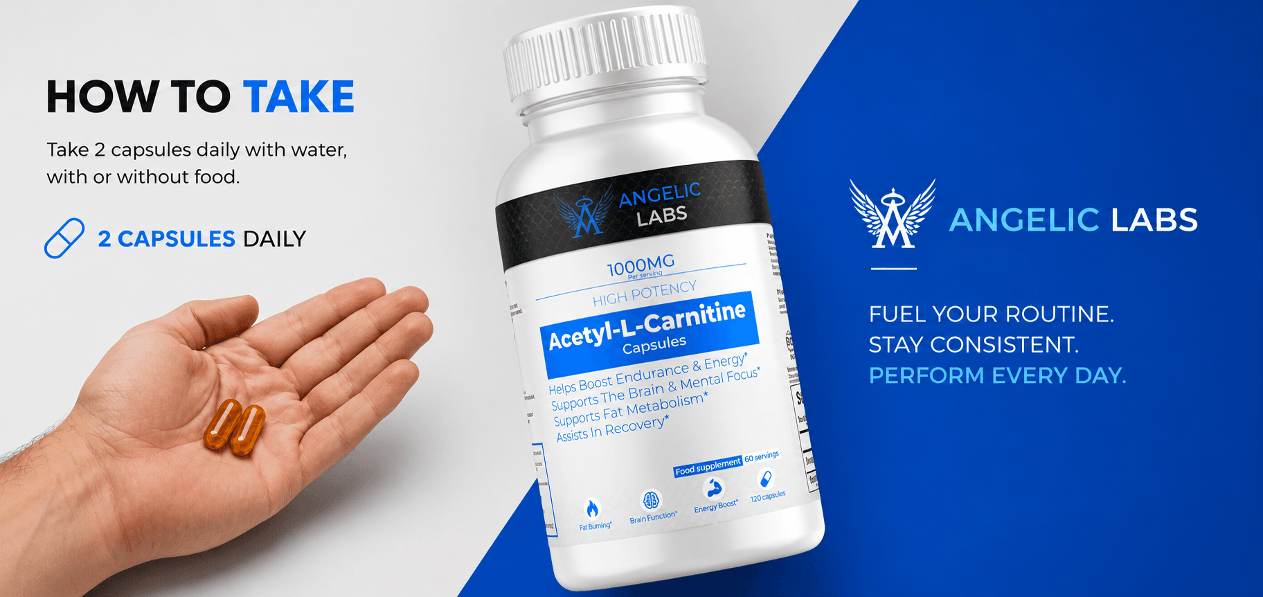 How to take Angelic Labs Acetyl-L-Carnitine capsules