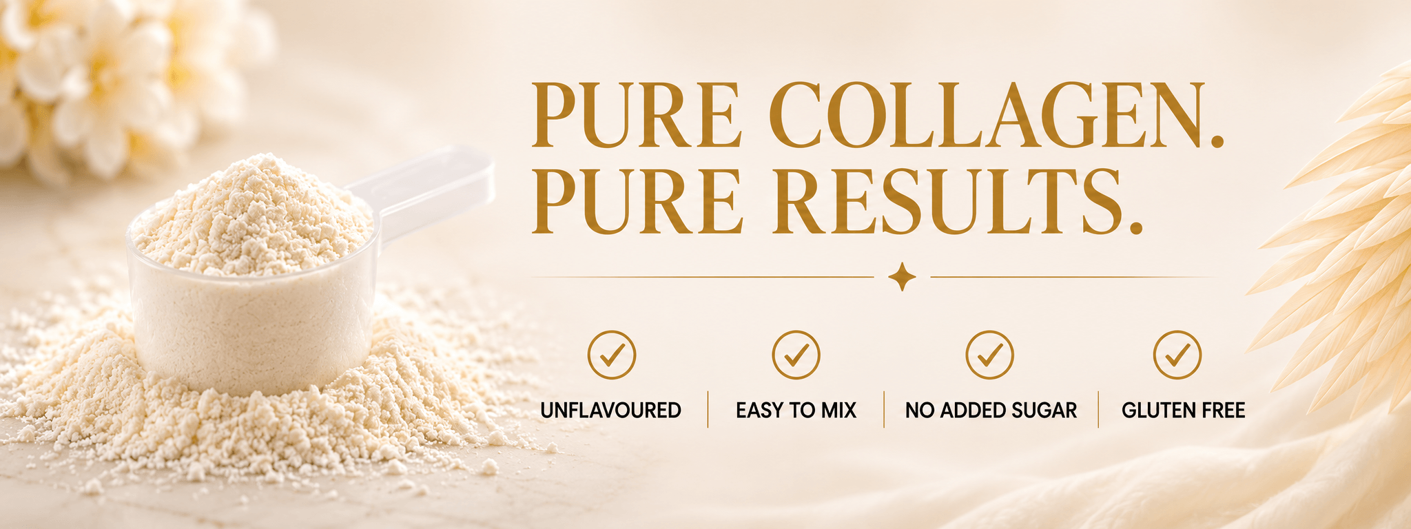 Angelic Labs pure collagen pure results unflavoured powder banner