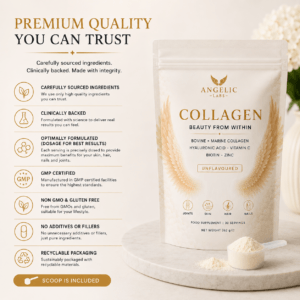 Hydrolysed Marine & Bovine Collagen Powder | Vitamin C, Hyaluronic Acid, Biotin & Zinc | Unflavoured | 30 Servings